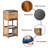 Compact Bathroom Storage Cabinet with Open Shelves and Vented Door, Brown and Grey - Elements Collection