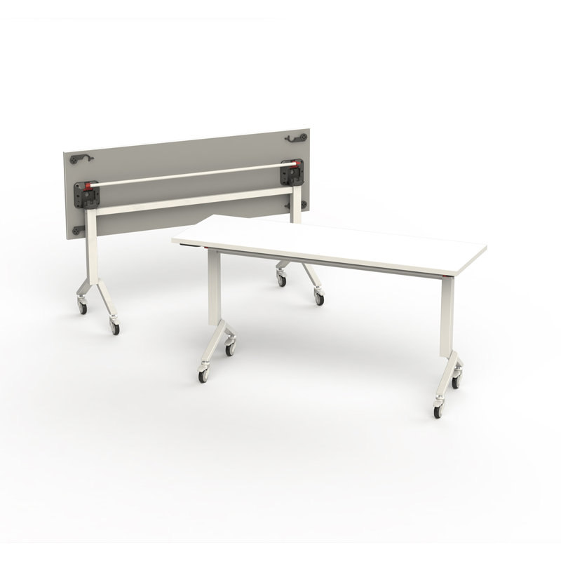 Flippy Training Table, White Matte/White, 30" H x 60" L x  27" W