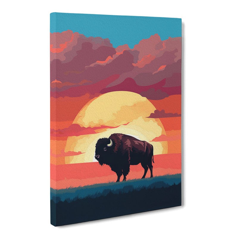 Buffalo Minimalism No.2 - Wrapped Canvas, 60cm H x 40cm W x 3cm D