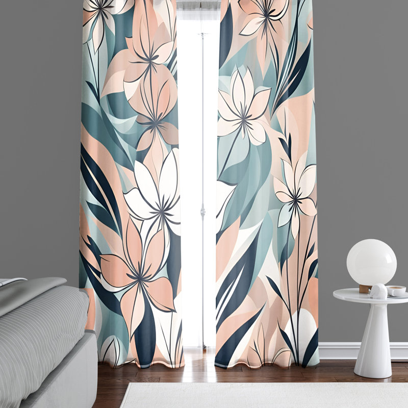 Paire de rideaux semi-transparents en polyester Erdemir, L 20 po x L 52 po