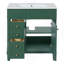 Meuble-lavabo sur pied 30 po avec lavabo, armoire de rangement autoportante avec porte à fermeture douce, 2 tiroirs