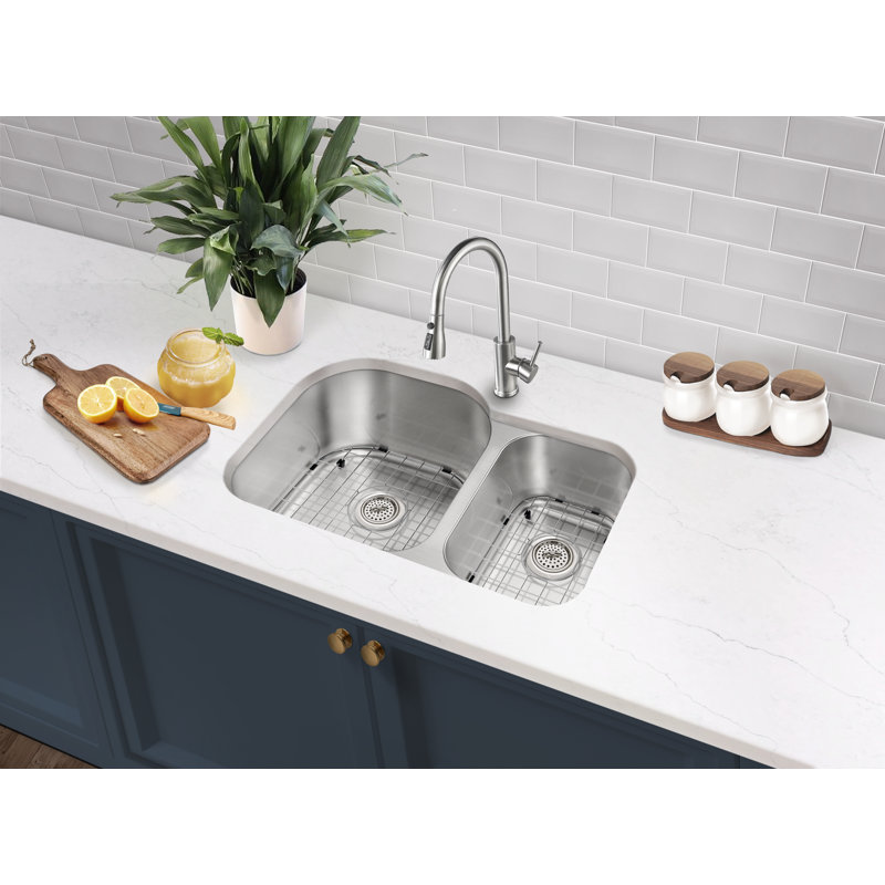Undermount Double Bowl Stainless Steel Kitchen Sink