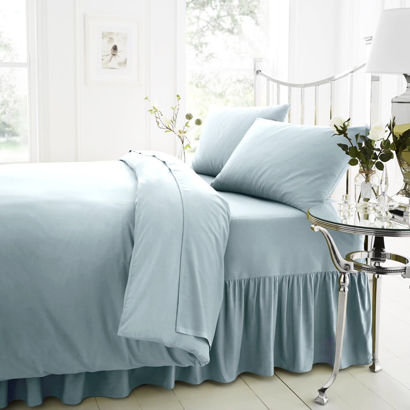 Premium Percale Deep Fitted Sheet  - Polycotton Solid Colour Double King Super King Long Lasting Bedsheet UK, Double (4'6)