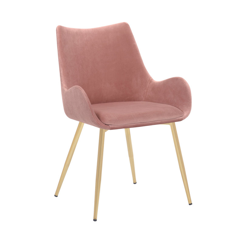 18'' H Upholstered Armchair, Pink