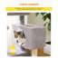 Arbre à chat compact et fonctionnel avec grattoir, peluche et aire de repos pour petits et moyens chats-117068903-117068902