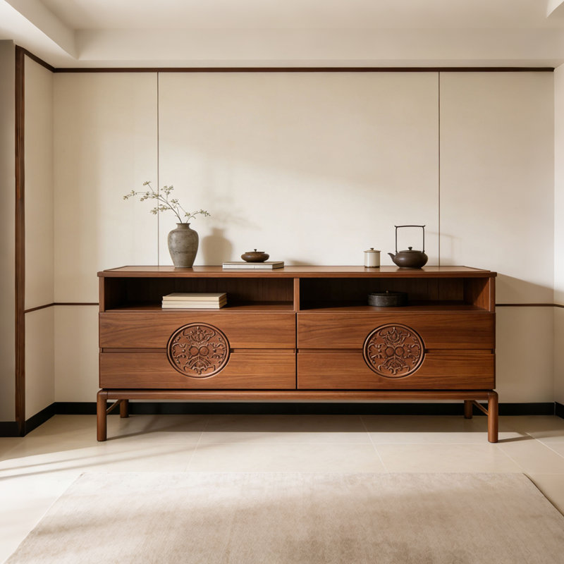 Buffet rétro simple et léger de luxe, H 35,4 po x l 63 po x P 15,7 po