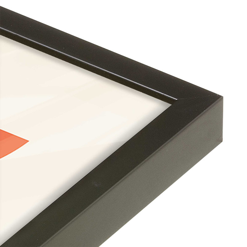 Imprimé géométrique Bauhaus Pop, H 25 po x l 19 po, Noir satiné