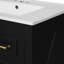 Armoire de meuble-lavabo 30 po avec lavabo simple en céramique, porte à fermeture en douceur avec tablette intégrée, 3 tiroirs