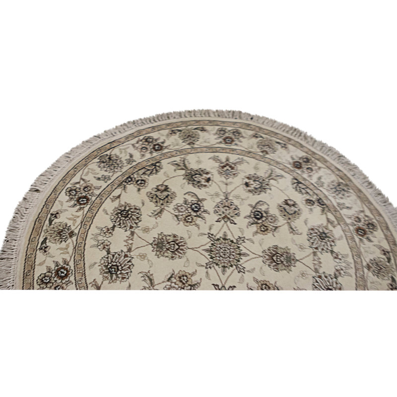 High-Quality Hand-Knotted Ivory Area Rug