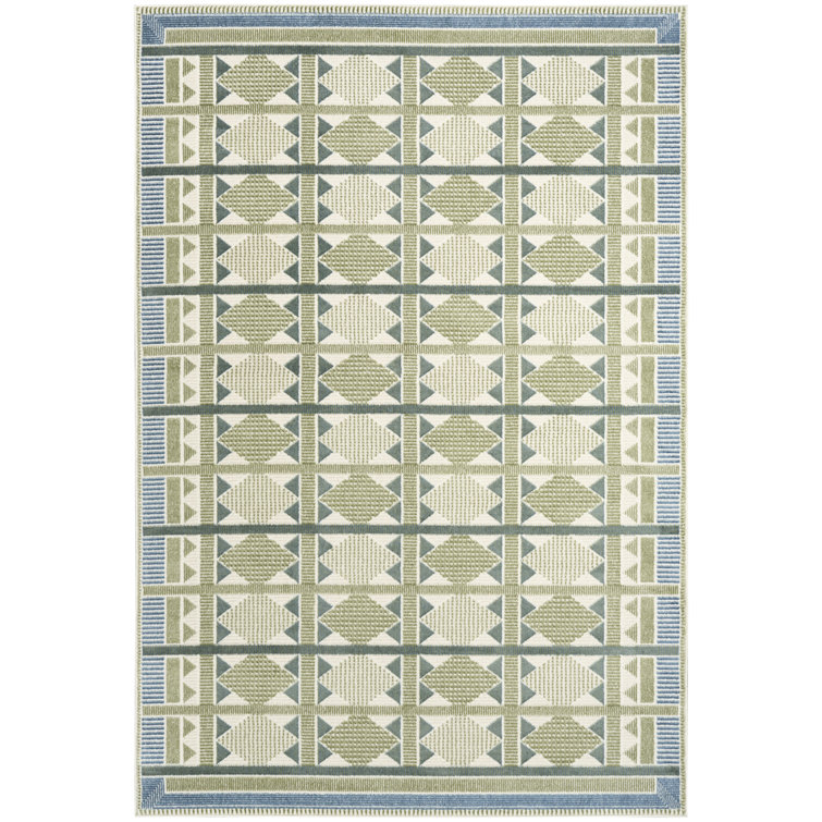 Maridee Green Blue Modern Indoor Rug