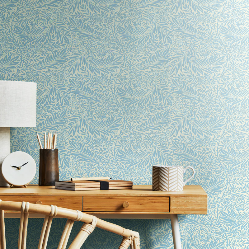 Cipriano 10m x 50cm Matte Wallpaper Roll, Blue