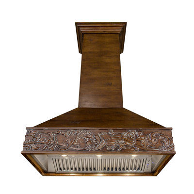 ZLINE 30 in. Ducted Wooden Wall Mount Range Hood with Single Remote Blower