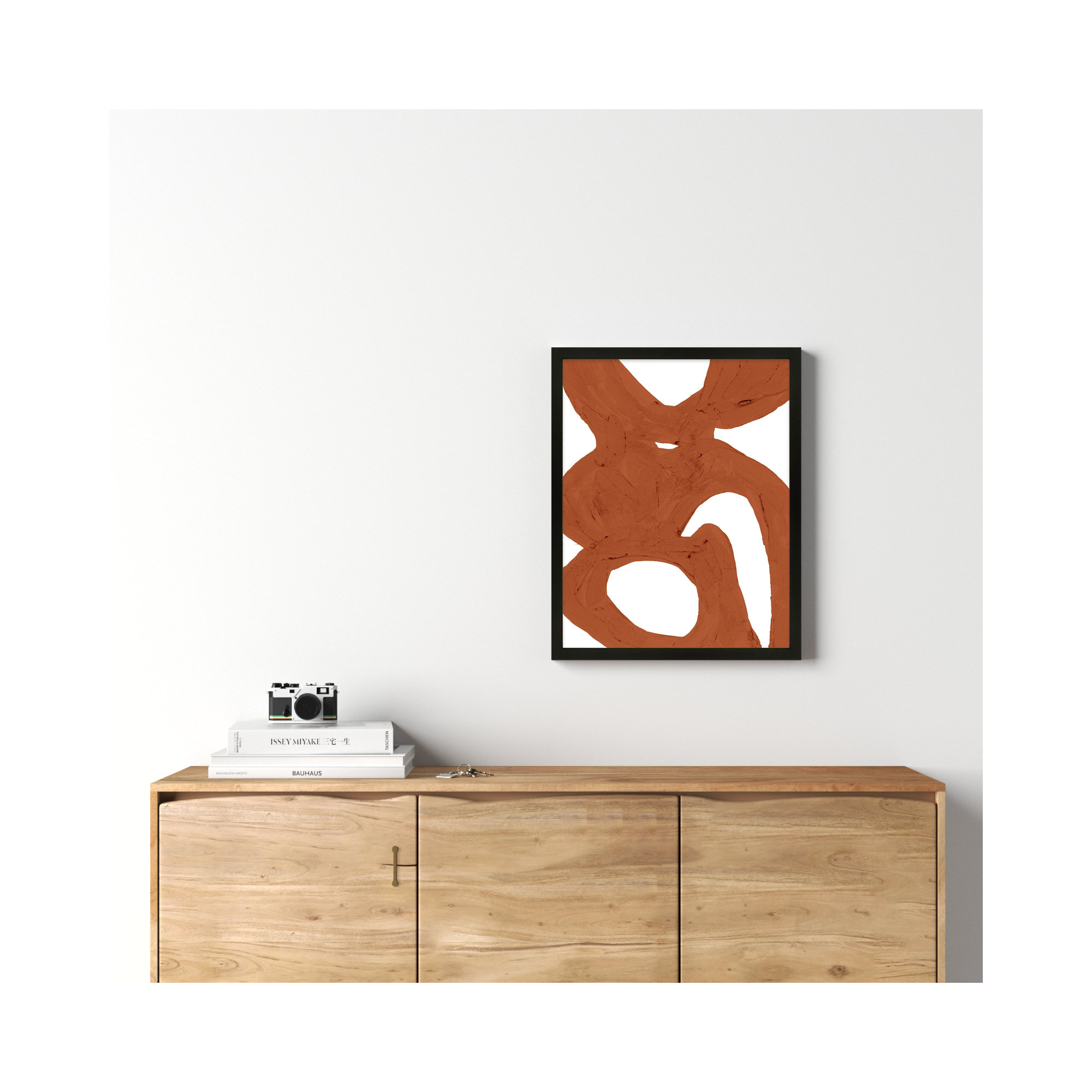 Copper Harmony 1 by Andrea Stokes, Black Framed, 30" H x 24" W x 1.25" D