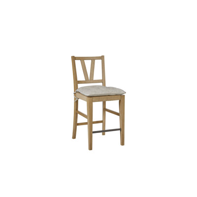 Chaise à dossier à lattes à hauteur de comptoir - Cajou (ensemble de 2)