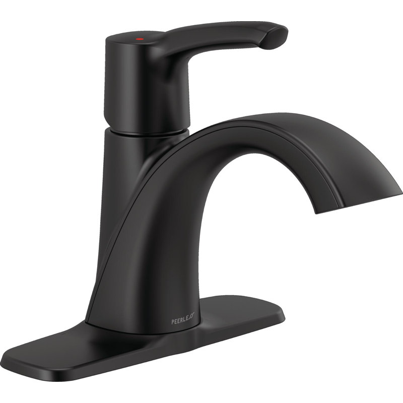 Parkwood Single-Hole Single-handle Bathroom Faucet with Drain Assembly, Matte Black