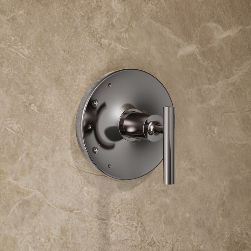 Garniture de douche Purist, Titane éclatant, Poignée levier
