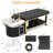  82" Stationary Head Spa Massage Table, Hair Washing Massage Bed with Water Cycle & Fumigation Salon Equipment for Beauty Head Spa Physical Therapy Massage, Stainless Steel Gold Color-Plated Frame, PU Leather-123100526