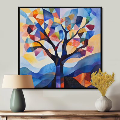 Nature minimaliste, toile, arbre abstrait, art mural, cerisier