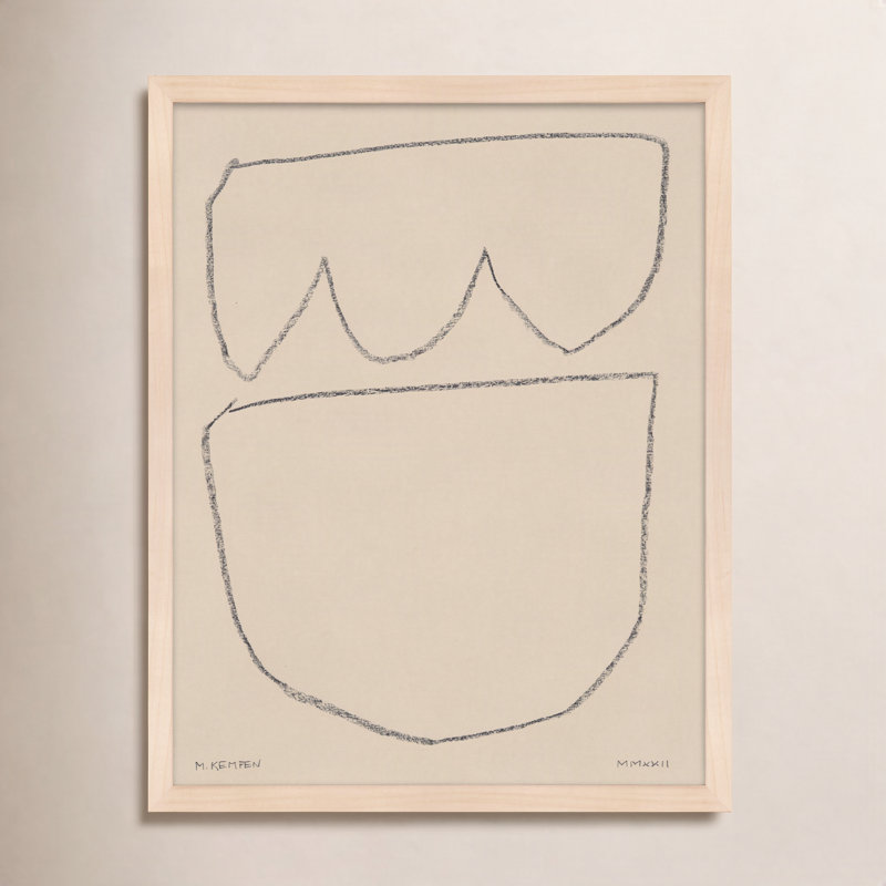 Outlines 8 Print by Michael Kempen, 20" H x 16" W x 1.25" D, Maple