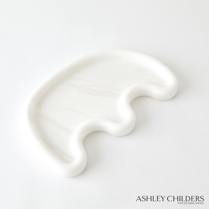Amera Alabaster Tray, White