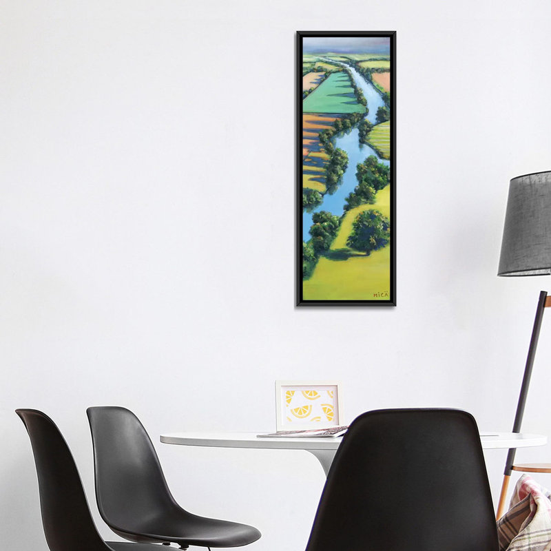 « flying above i », reproduction d’impression sur toile tendue, H 36 po x l 12 po x P 1,5 po, Papier avec cadre noir