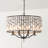 24.4" 8-Light Modern Transitional Crystal Drum Chandelier Matte Black Finish