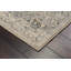 Tapis ovale gris à motif floral Attell-22280914