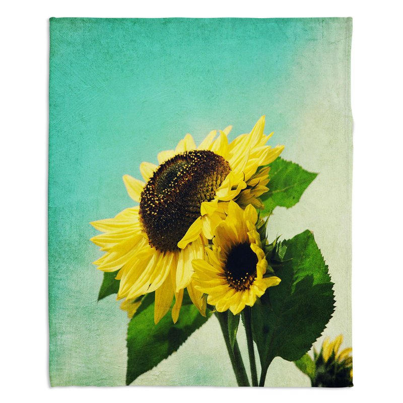  Jeté tournesols, l 51 po x L 60 po