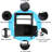 Height Adjustable Rolling AV Cart with Locking Cabinet