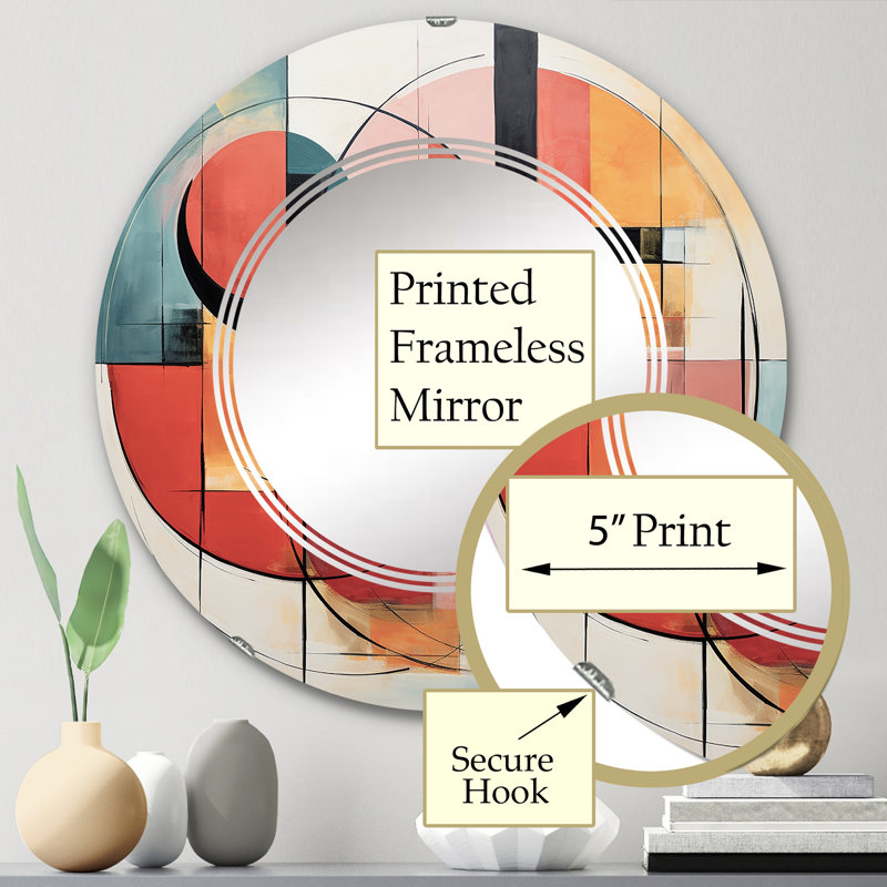 Miroir mural rond Anns, 24 po x 24 po