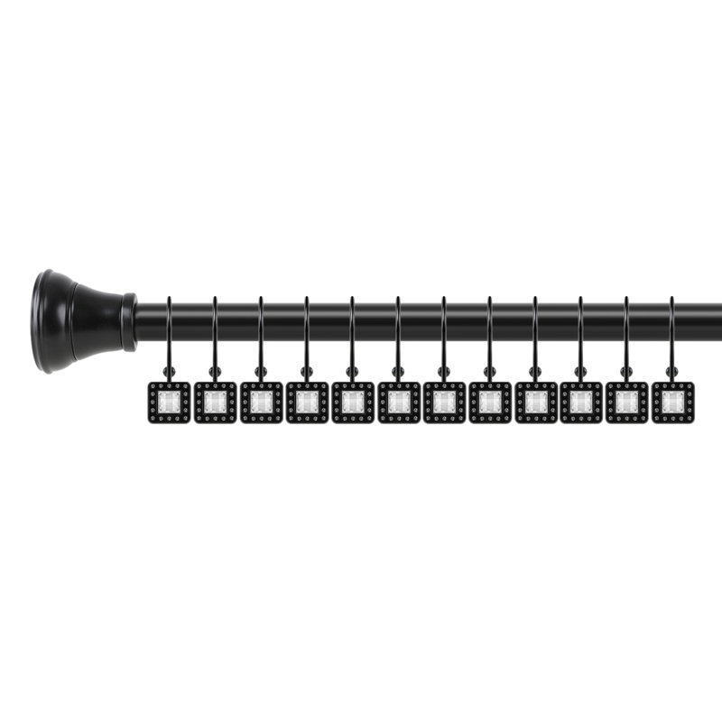 HK22XX Zinc Shower Curtain Hook, Black