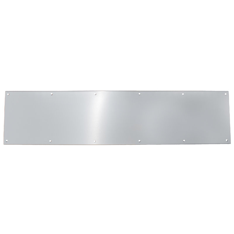 Plaque de protection avec vis, 8 po x 34 po, par quincaillerie By Stone Harbor, L 34 po x l 8 po, Aluminium satiné