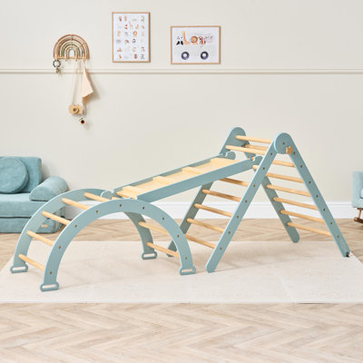 Scala Montessori 3 in 1 Pikler Climbing Frame with Climbing Wall
