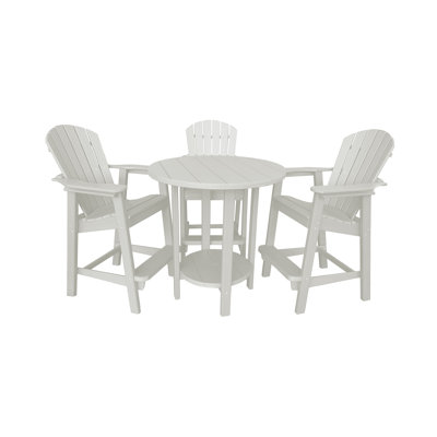 Glodine Outdoor Bar Table and Chairs Set - Poly Outdoor Furniture