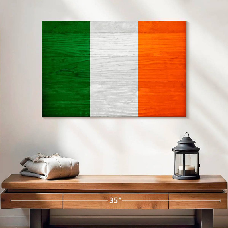 Borges Wood Ireland Flag, 16" H x 24" W