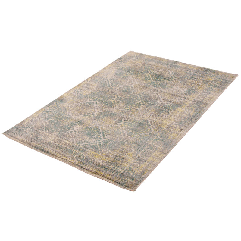 Tapis oriental gris / brun clair tissé à la main