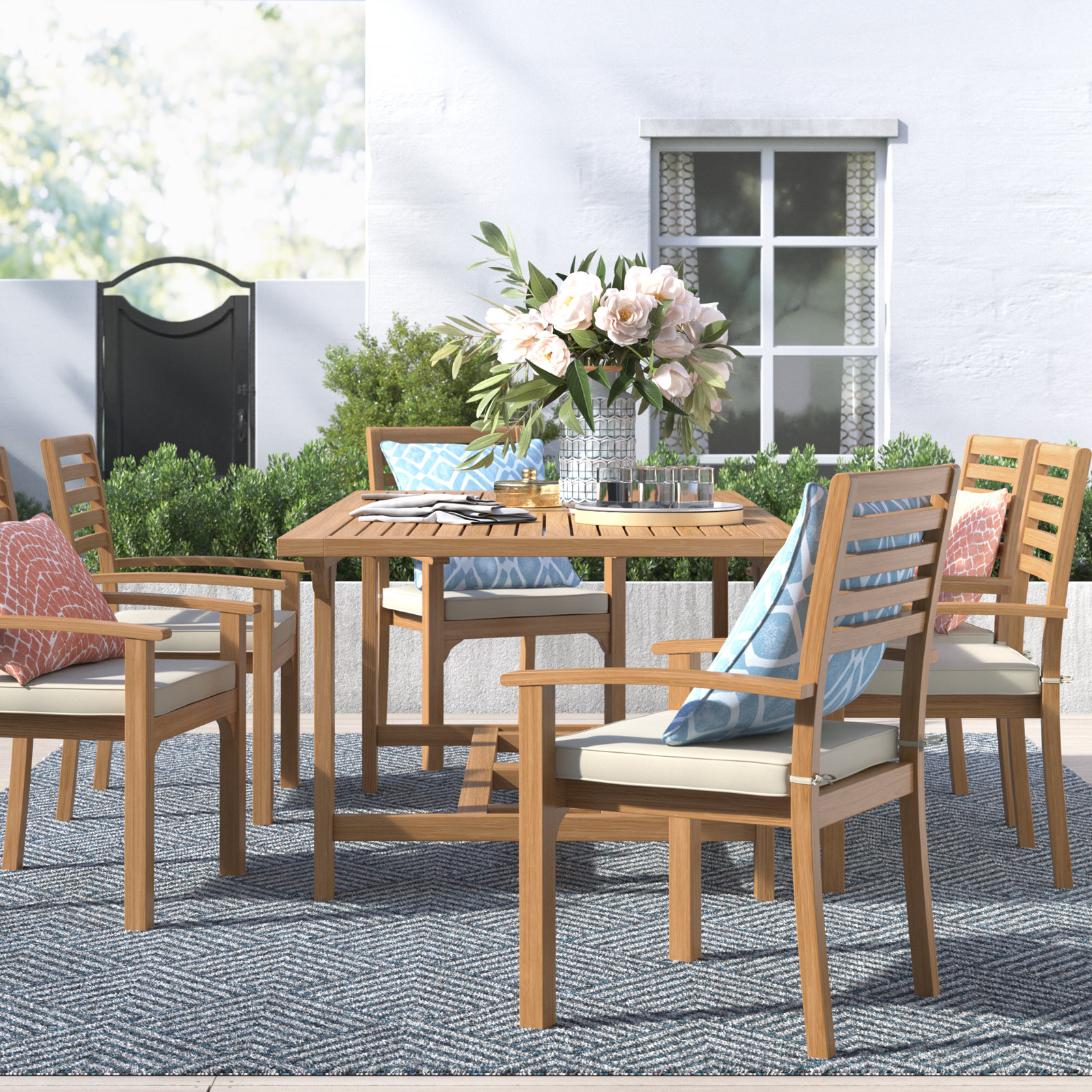 Avaldi 83" Patio Dining Set
