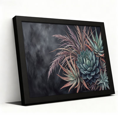 Reproduction d'art sur toile gris foncé
