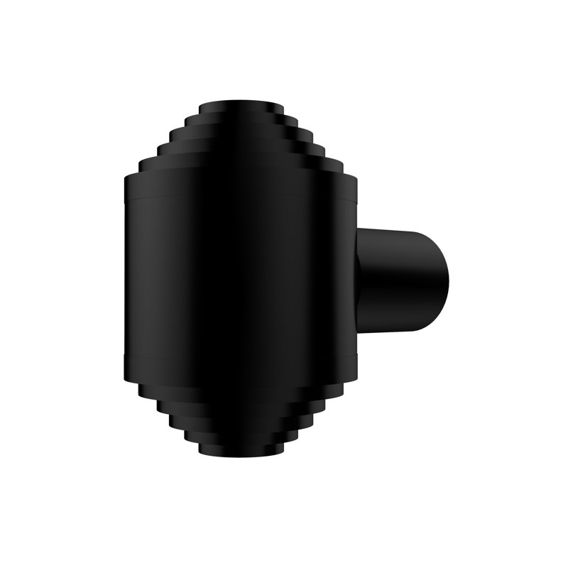 Bouton de longueur 1 1/2 po Beresford, Noir mat