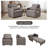87''W 3-In-1 Convertible Sleeper Chair Bed, 3-Section Extra Length Adjustable Backrest  With 2 Cushions & Storage Bag-1712303262