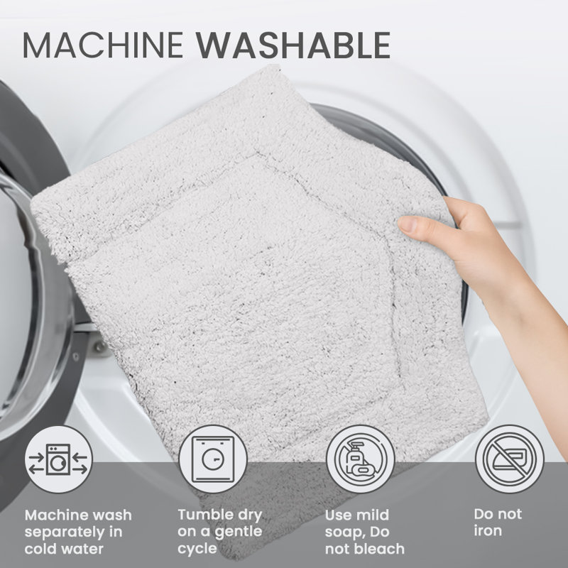 Tapis pour salle de bain Morissette, L 24 po x L 40 po, Gris clair