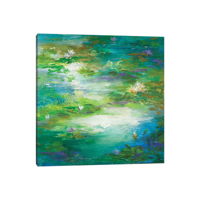 Toile en métal Steelpix - Étang aux nymphéas II par Sheila Finch