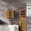 Boîte de rangement murale en bambou pour toilette