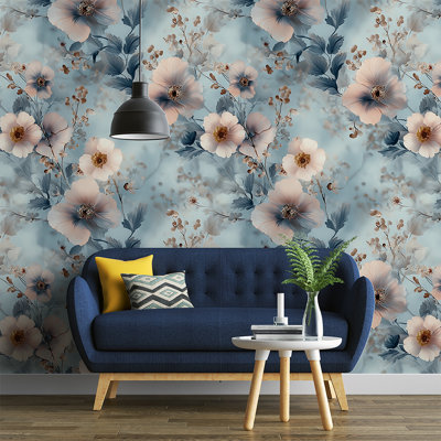Rouleau de papier peint aquarelle floral