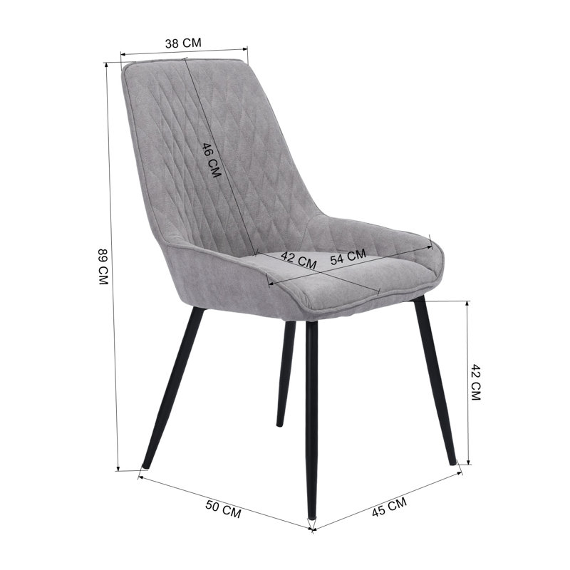 Polsterstuhl Mosser, Grey