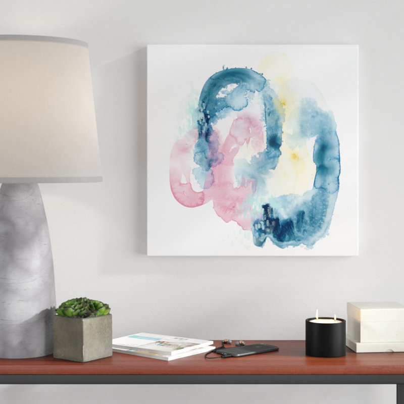 «Intrigue IV», peinture sur toile, H 20 po x l 20 po