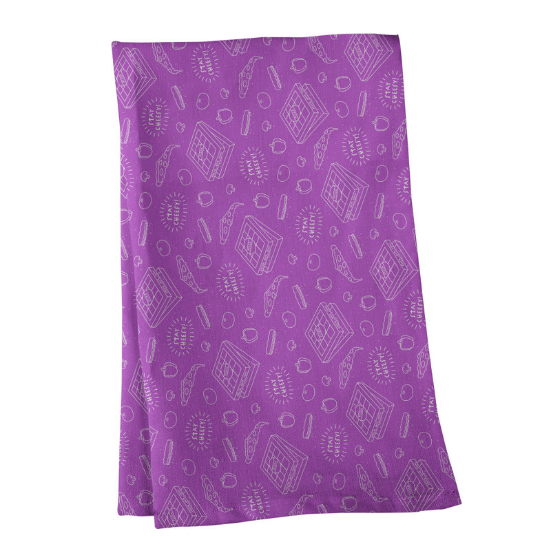 Torchon à motif de couleur pizza background, Polyester sergé, Mauve