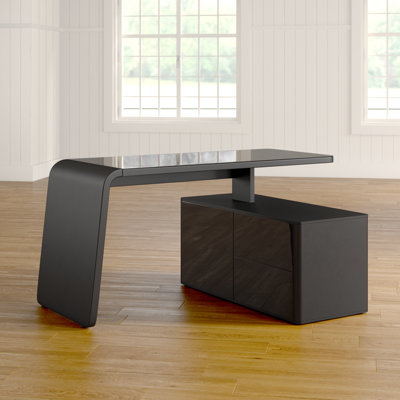 Altus L-Shaped Glass Top