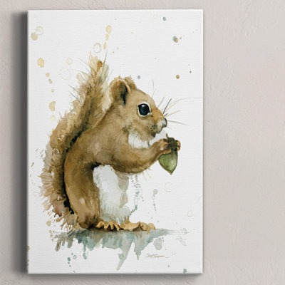 Récolte d'écureuil, peinture sur toile tendue