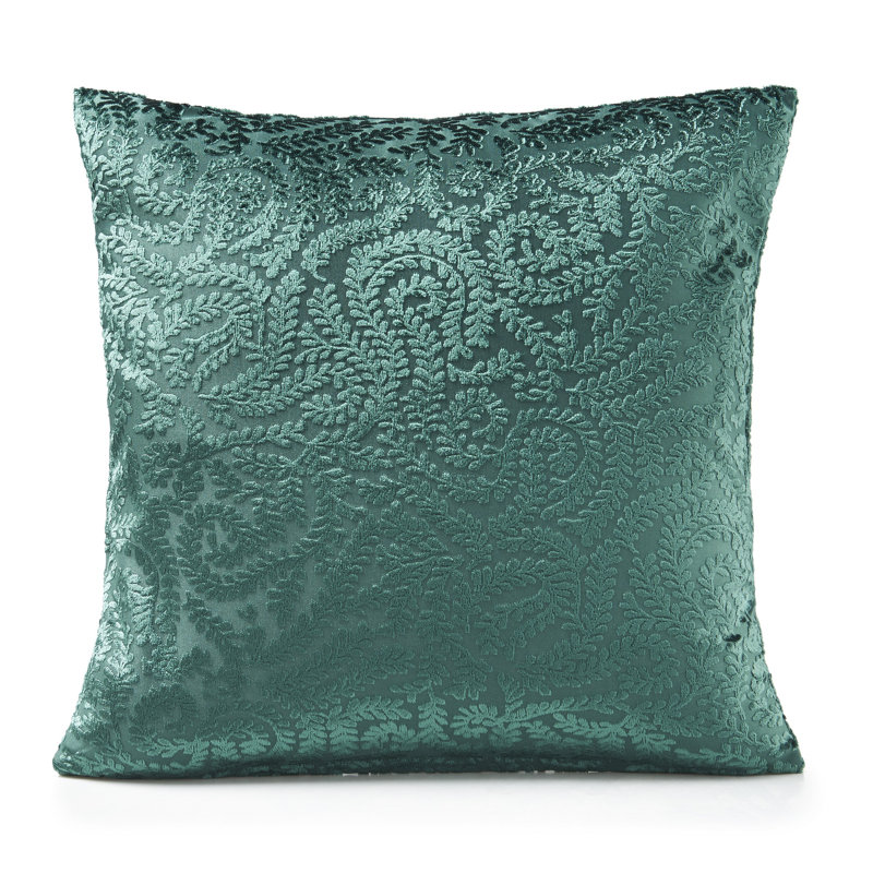 Cherryford Floral Square Cushion, Green